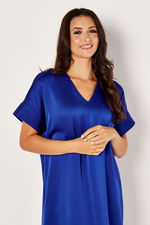 Short Sleeves Satin Kaftan with Box Pleats product image 3