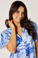 Printed Satin Kaftan with Box Pleats product image 2