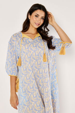 Printed Kaftan with Tassels product image