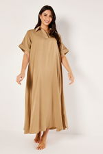 Maxi Kaftan with Collar and Rolled Sleeves product image 1