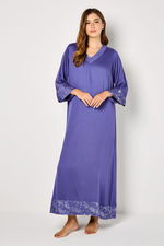 V-Neck Maxi Kaftan with Metallic Printed Trims product image 1