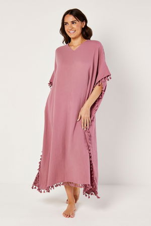 Comfy Wide Kaftan with Tassel Details product image