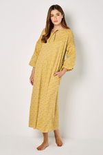 Long Printed Kaftan with Smocking on Shoulders product image 1