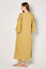 Long Printed Kaftan with Smocking on Shoulders product image 2