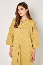 Long Printed Kaftan with Smocking on Shoulders product image 3