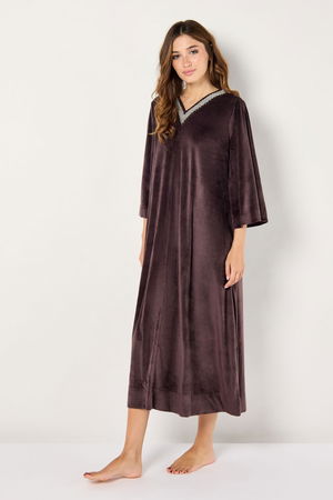 Maxi Fleece Kaftan with Embroidered Neckline product image