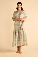 Long Pleated Green Kaftan product image 1