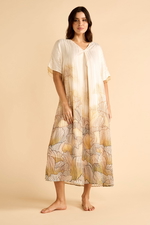 Long Pleated Cream-Colored Kaftan product image 1