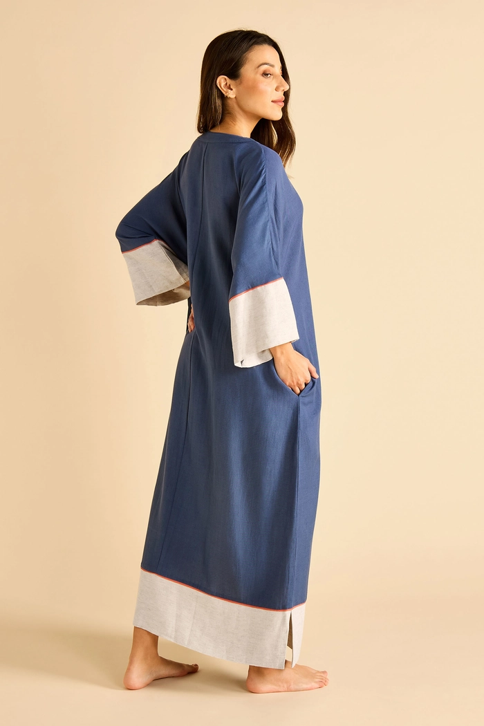 Maxi Kaftan with Color Blocked Sleeves and Hem product image 4