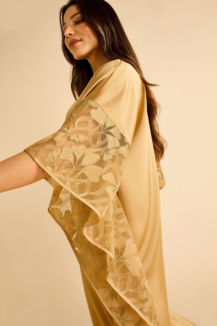 Satin Kaftan with Lace Detailing product image 3