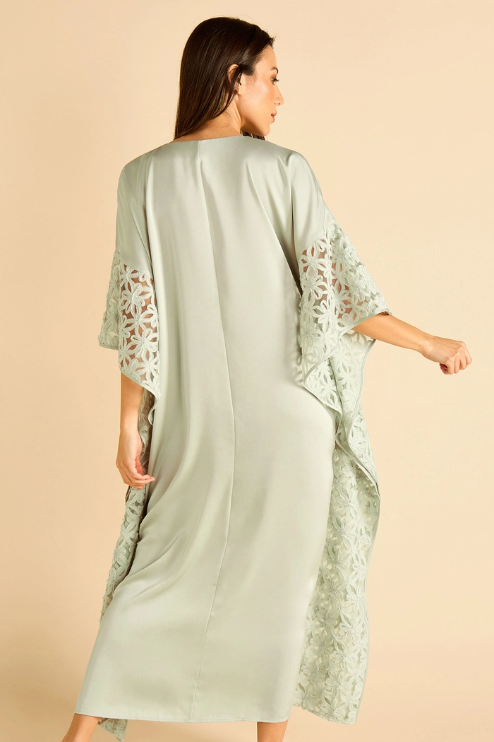 Satin Kaftan with Lace Detailing product image 4