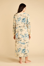 Printed Beige Kaftan with Long Sleeves and Buttons product image 4