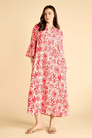 Printed Midi Kaftan with Side Slit product image