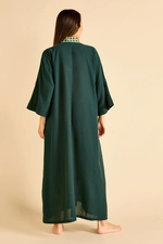 Wide Cut Kaftan with embroidered collar and pockets product image 5