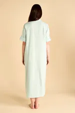 Short-Sleeve Linen Kaftan with Collar product image 4