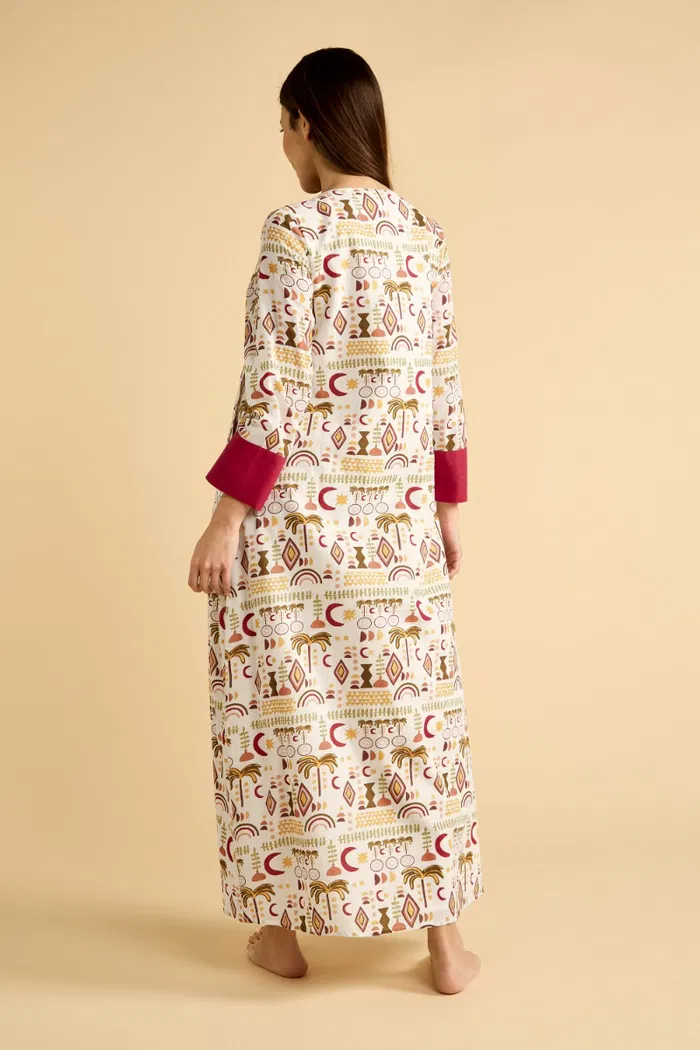 Maxi Kaftan with Heritage-Inspired Print product image 6