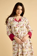 Maxi Kaftan with Heritage-Inspired Print product image 3