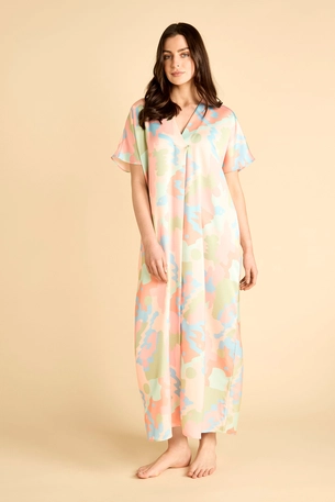 Wide Printed Kaftan with Short Sleeves product image