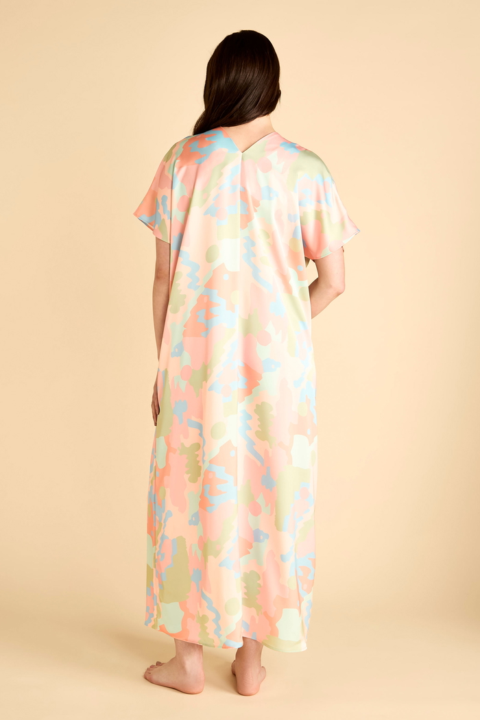 Wide Printed Kaftan with Short Sleeves product image 2