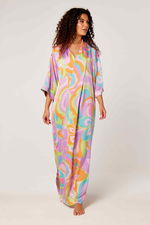 Adjustable Sleeves Cross Wrap Maxi Kaftan product image 1