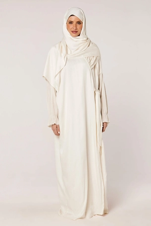 Bridal Prayer Dress with Side Tie and Matching Veil product image