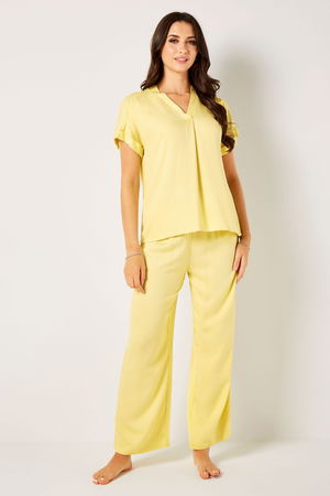 2 Pieces Relaxed Pajama Set with Box Pleats and Drawstring product image