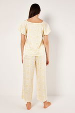 Satin Printed Pyjama Set with Ruffled Sleeves product image 4