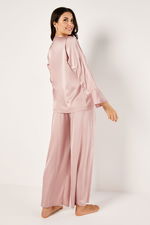 Satin Buttoned Pyjama Set with Ruffles product image 5