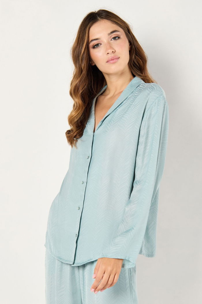 Satin ـJacquard Pyjama Set with a Classic Cut product image 2