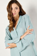 Satin ـJacquard Pyjama Set with a Classic Cut product image 3