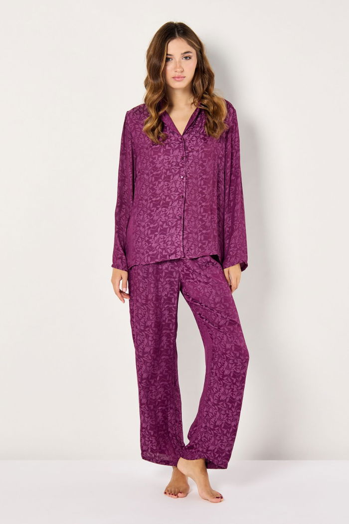 Satin Jacquard Buttoned Pyjama Set product image 2