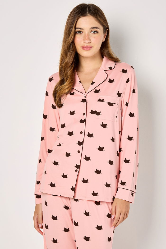 Cat Printed Pyjama Set with Pockets product image 6