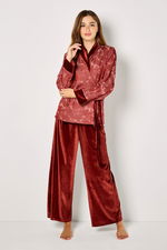 Jacquard Velvet Pyjama Set with a Side Tie product image 1