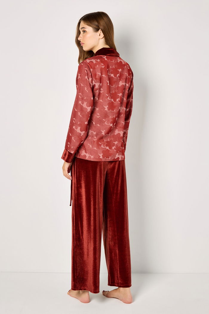 Jacquard Velvet Pyjama Set with a Side Tie product image 3