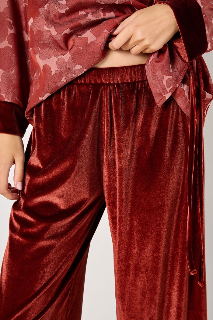 Jacquard Velvet Pyjama Set with a Side Tie product image 4