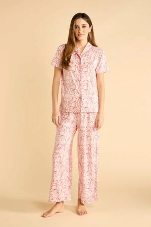 Classic Printed Pyjama Set with Short Sleeves product image