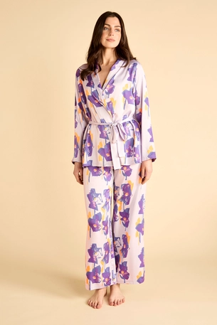 Open Style Printed Pyjama Set with Belt product image