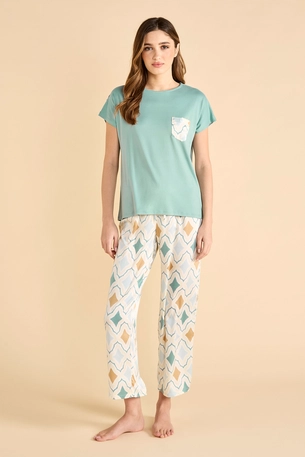 Printed Pyjama Set with Pocket product image