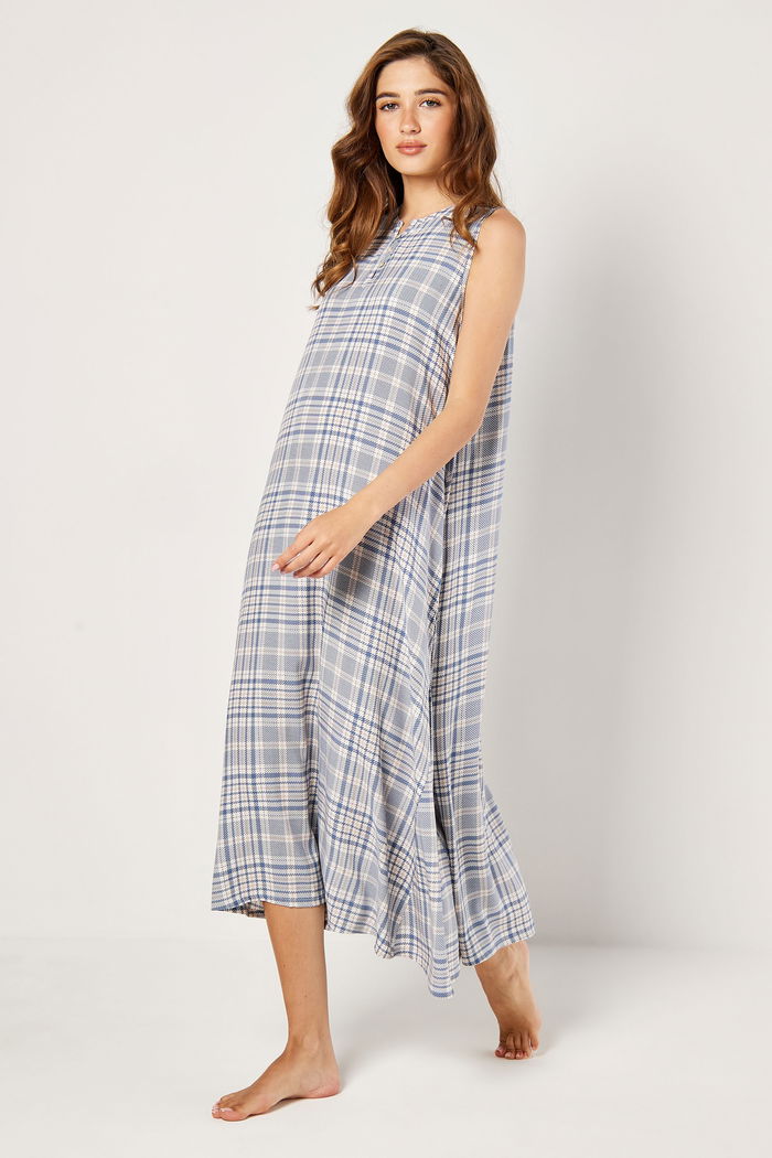 Long Nightgown with Check Print product image 1