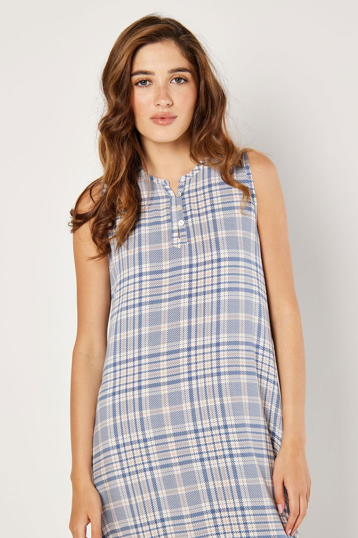 Long Nightgown with Check Print product image 3