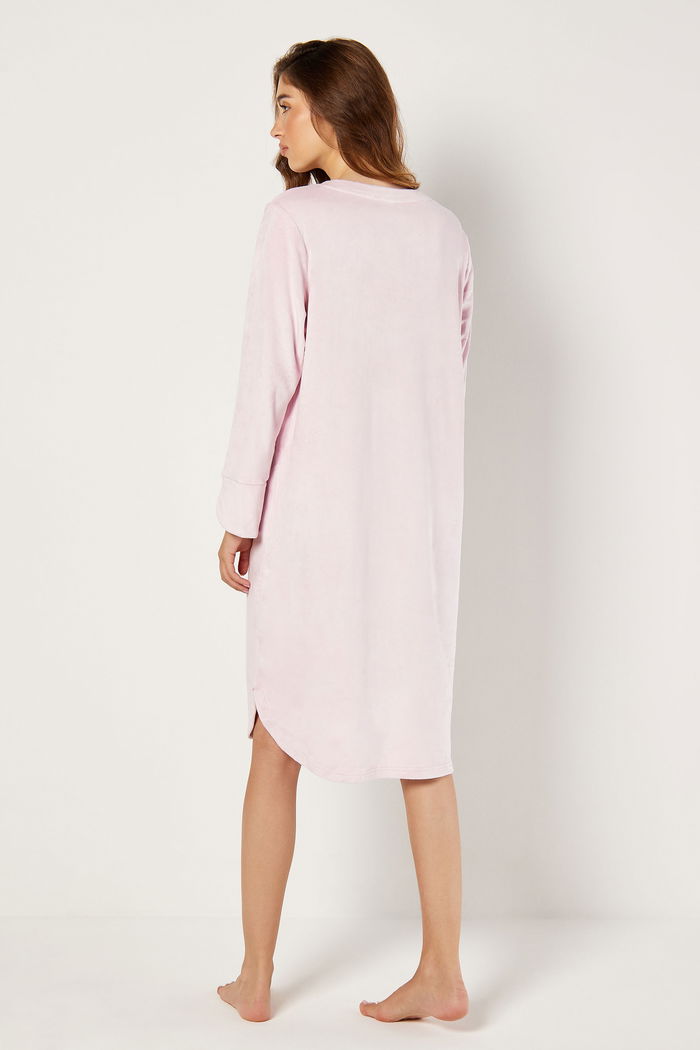 Midi Fleece Nightgown with Long Sleeves product image 2