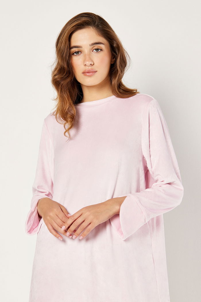 Midi Fleece Nightgown with Long Sleeves product image 3