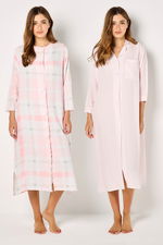 Set of 2 Buttoned Night Gowns with Long Sleeves product image 1