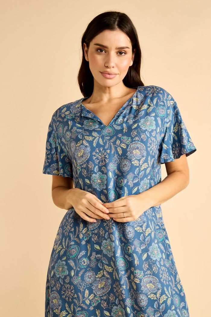 Blue Printed Dress product image 2