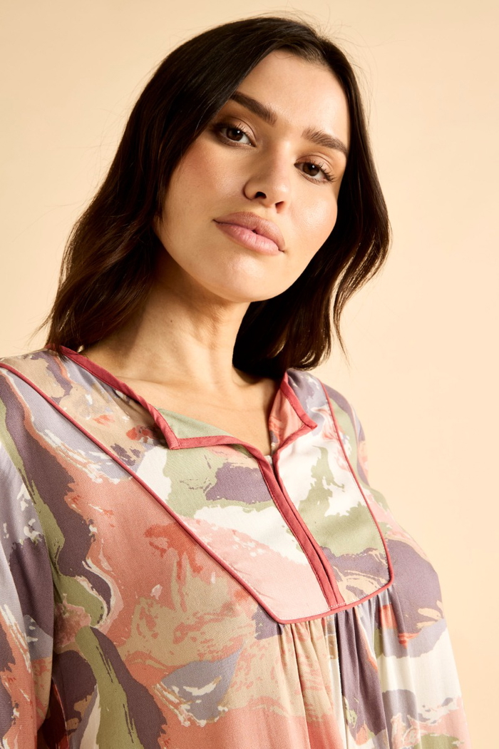 Printed Night Gown with Cute Collar product image 3