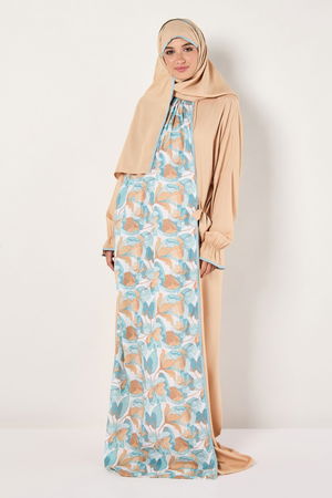 Open Side Tie Prayer Dress with Printed Side product image