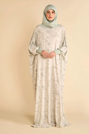 Printed Prayer Dress with Attached Veil product image