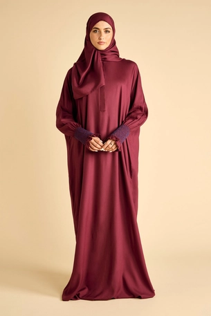 Prayer Dress with Smocked Sleeves and Zipper product image