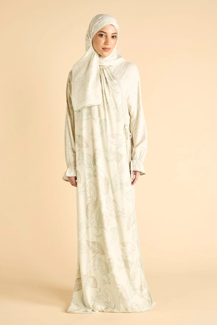 Leaf Printed Open Side Prayer Dress product image