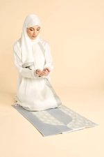 Side Open Prayer Dress with Gold Embroidery on Grey Trims product image 6